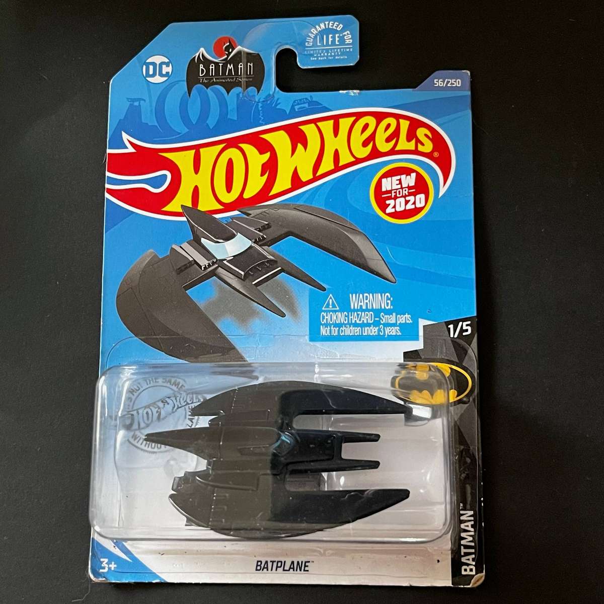 Hot Wheels Batplane  Batman Animated Series 2020 DC 56/250 Carded