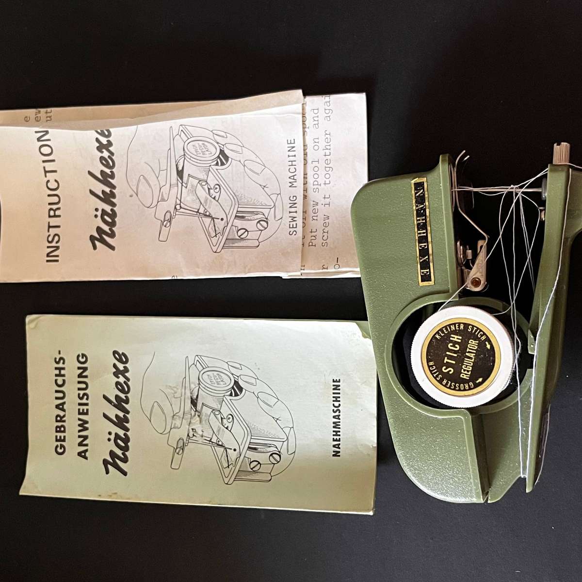 Naehklex Mini Sewing Machine with Instructions Portable Stitch Regulator