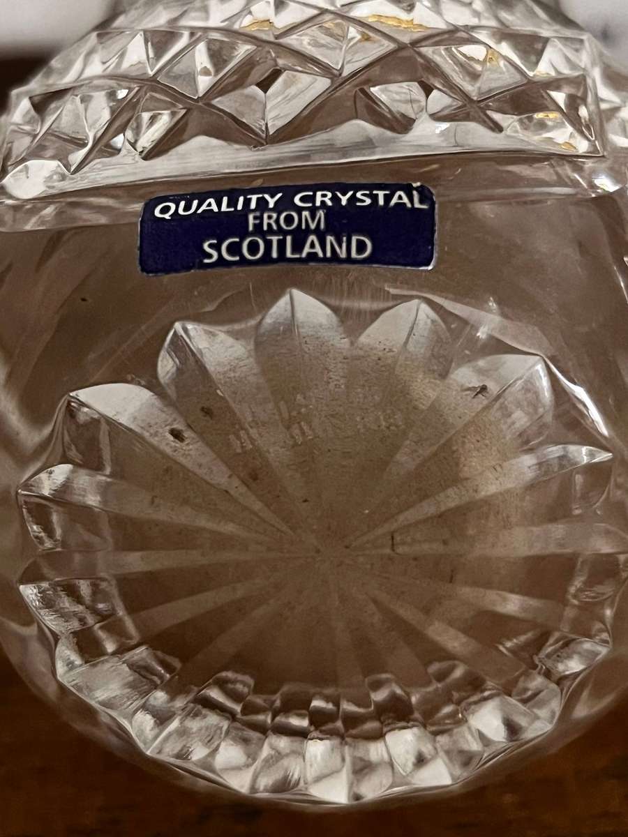 Edinburgh Crystal Vase Scotland Cut Crystal Vase 12cm