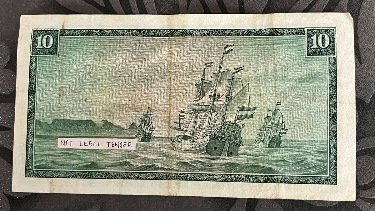 10 Rand Banknote  T.W. de Jongh Signature