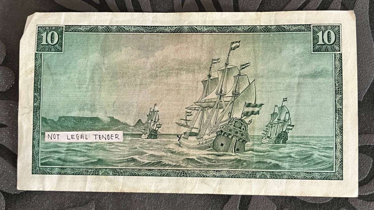 10 Rand Banknote  T.W. de Jongh Signature