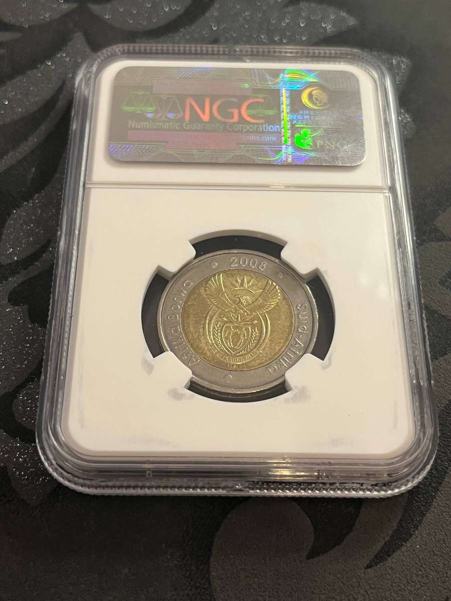 2008 South Africa R5  Mandela 90th Birthday (NGC MS64)