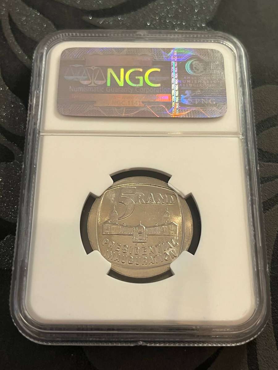 1994 South Africa 5 Rand  NGC MS65 Presidential Inauguration