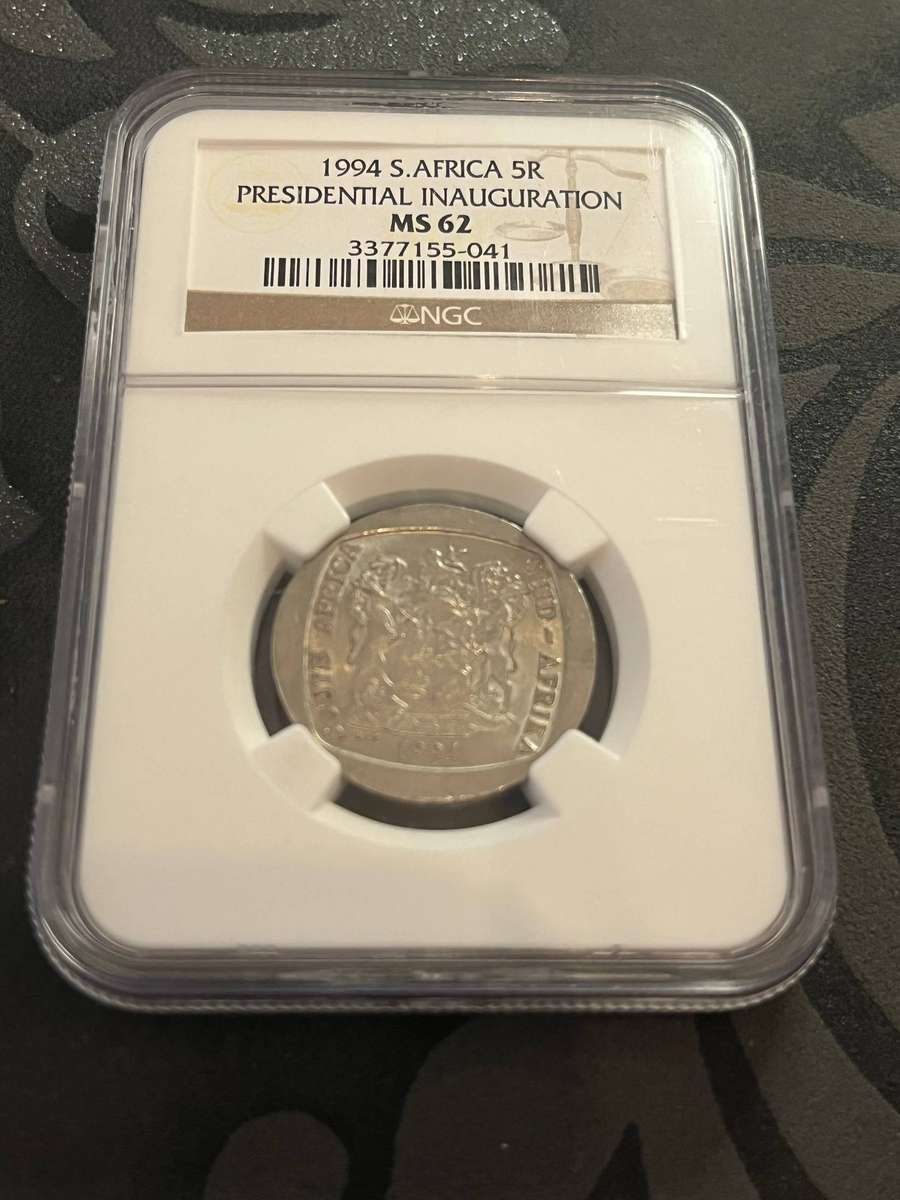 1994 South Africa 5 Rand  Presidential Inauguration  (NGC MS62)