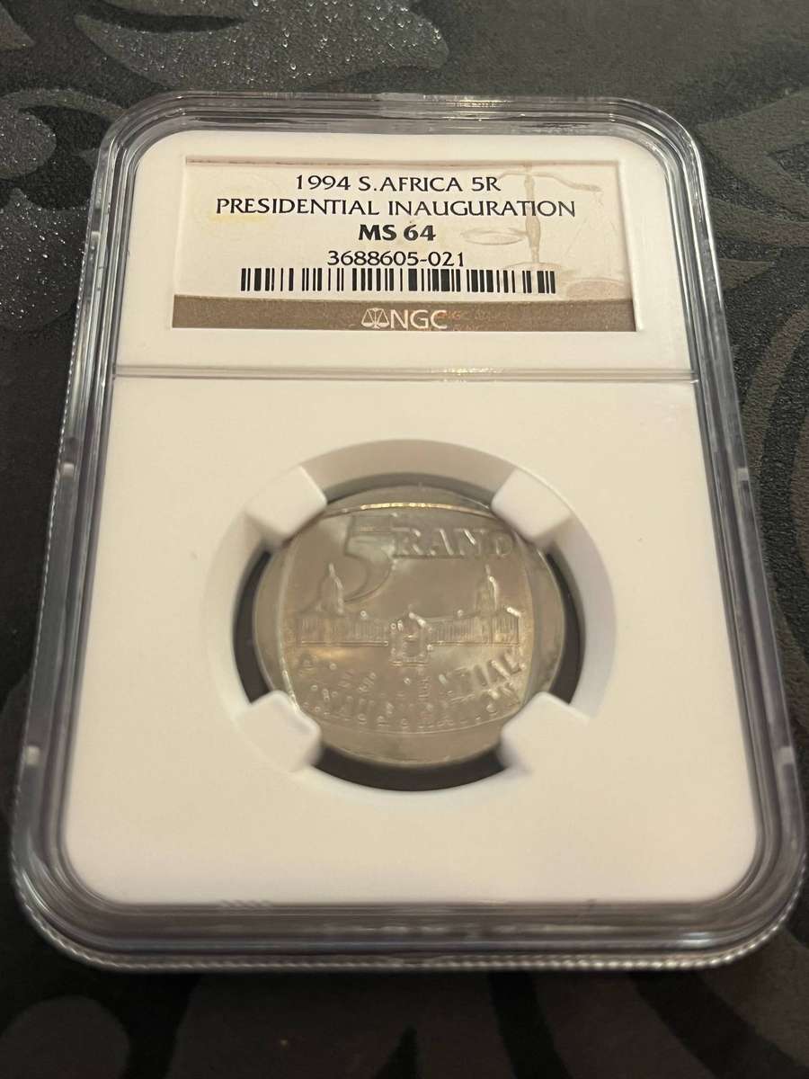 1994 South Africa R5  Presidential Inauguration (NGC MS64)