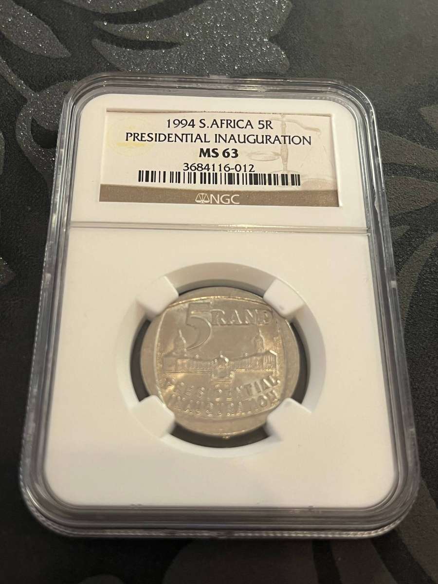 1994 South Africa 5 Rand  Presidential Inauguration (NGC MS63)