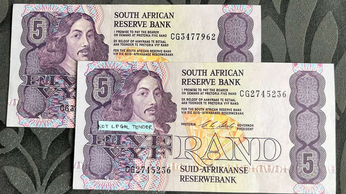 5 Rand Banknote CL Stals x2