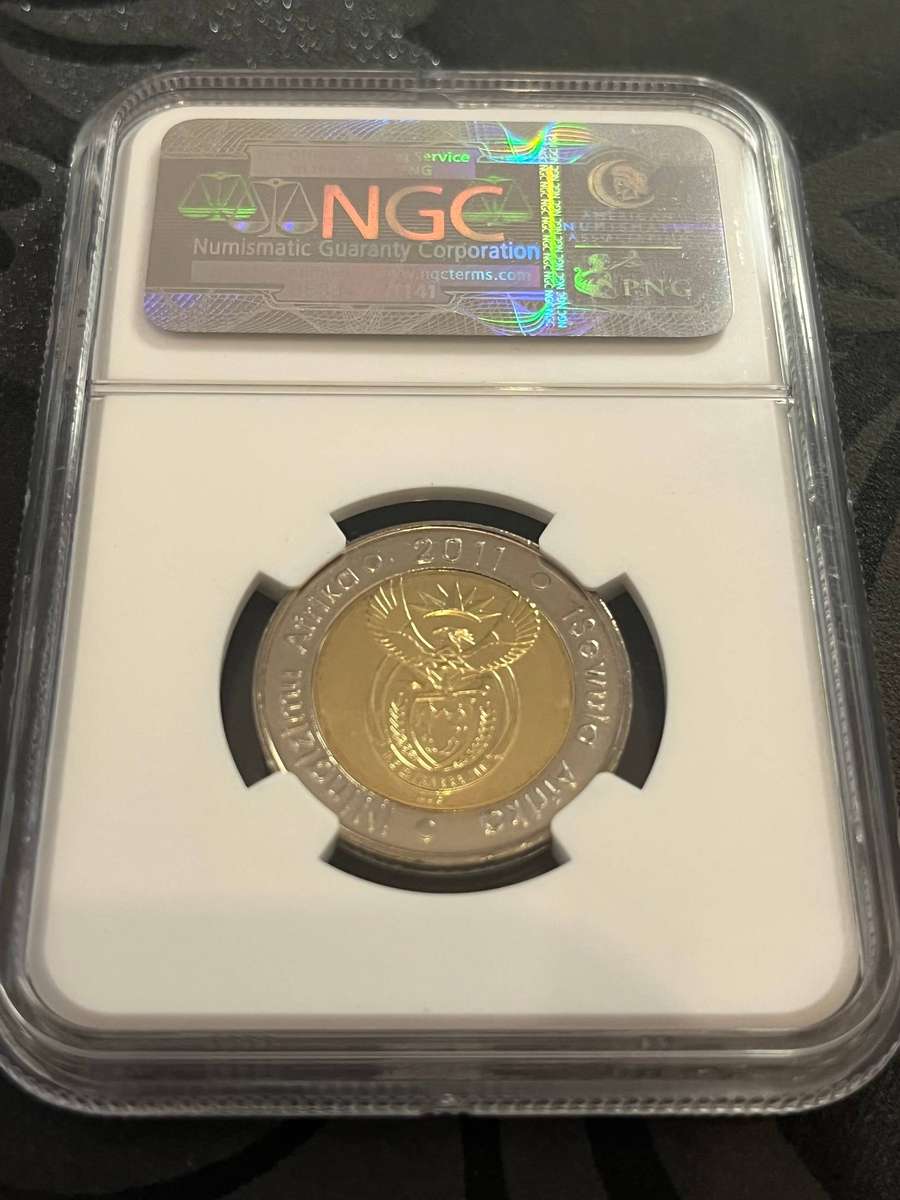 2011 South Africa 5 Rand  Rand 90th Anniversary (NGC MS66)
