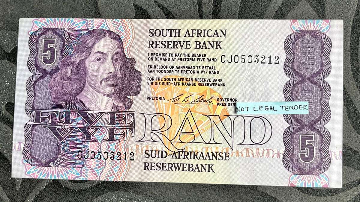 5 Rand Banknote CL Stals