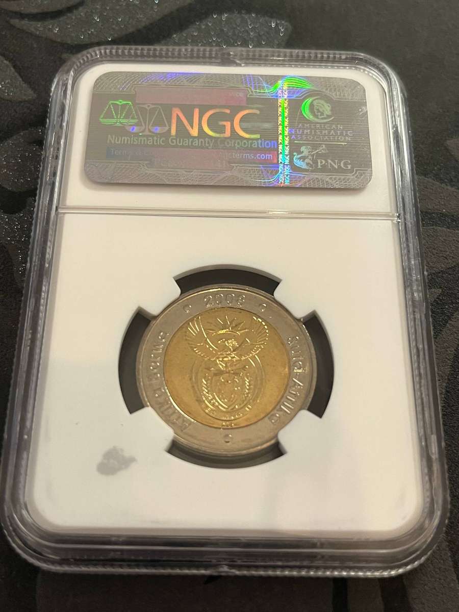 2008 South Africa 5 Rand  Mandela 90th Birthday (NGC MS67)
