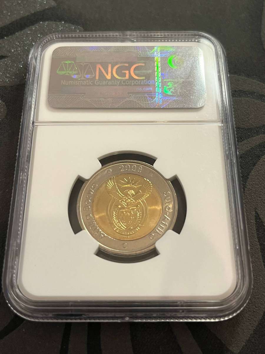 2008 South Africa 5 Rand  Mandela 90th Birthday (NGC MS67)