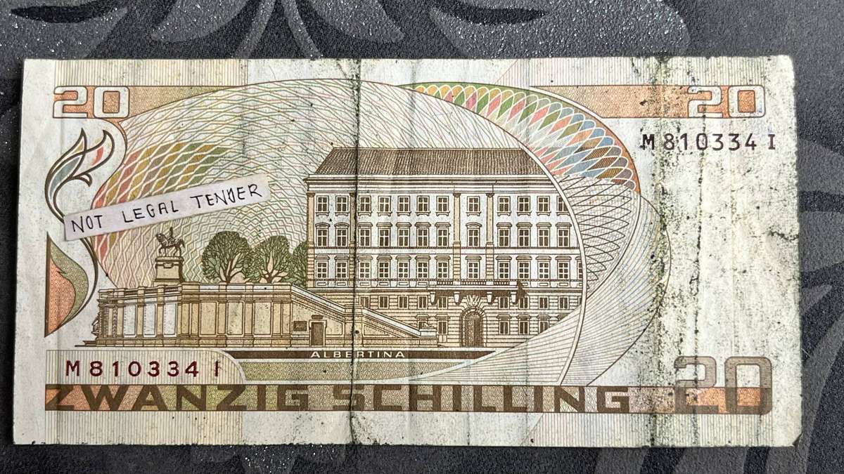 Austria 20 Schilling Banknote 1986 | Moritz Daffinger Portrait