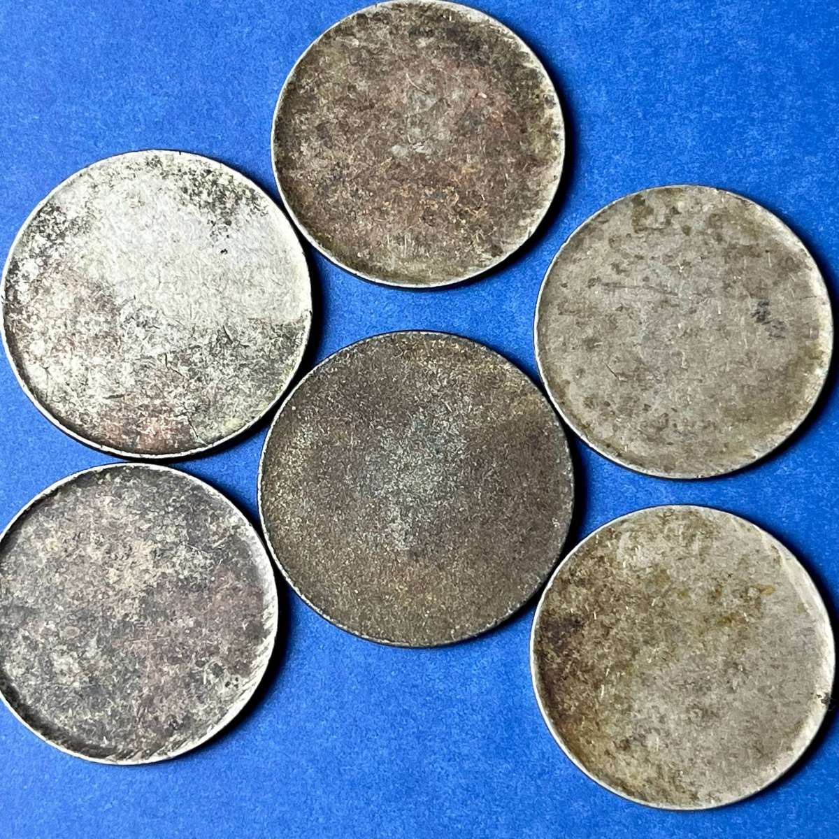  Mixed Coin Blanks / Planchets Lot (x6)  Unstruck Coin Discs / Mint Errors