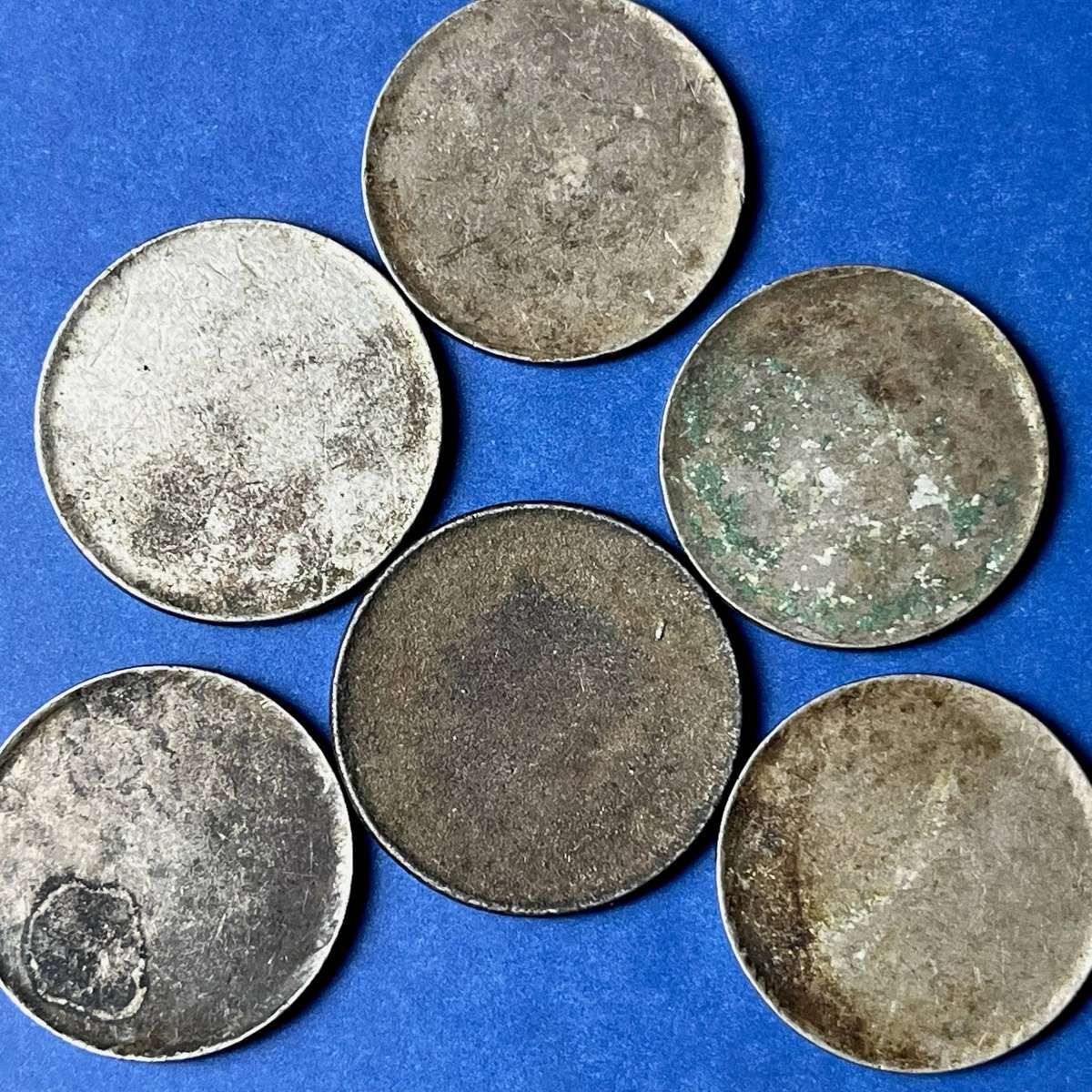  Mixed Coin Blanks / Planchets Lot (x6)  Unstruck Coin Discs / Mint Errors