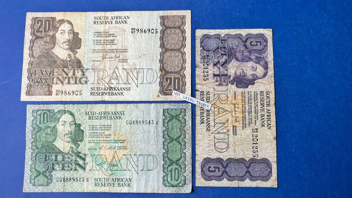 Governor C.L. Stals & G.P.C. de Kock  20 Rand, 10 Rand & 5 Rand Banknote Set