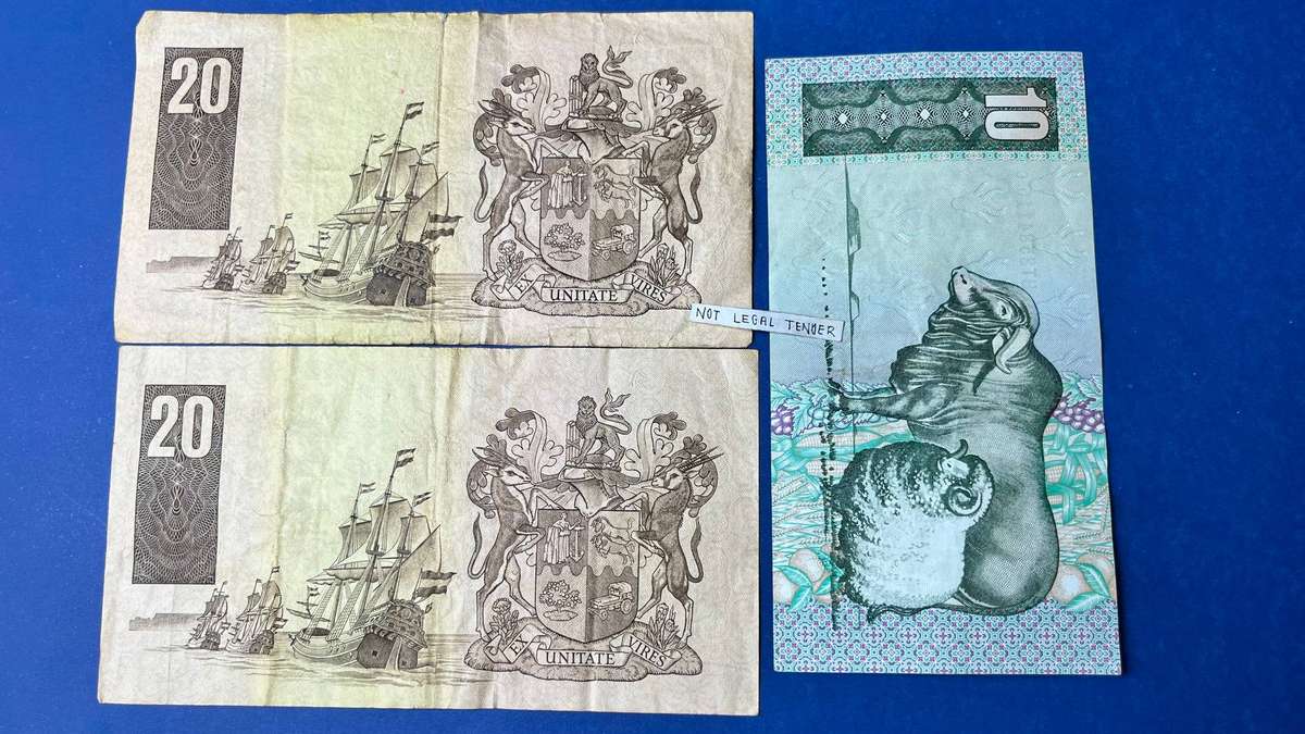 Governor C.L. Stals - 20 Rand Banknote Pair & 10 Rand Note