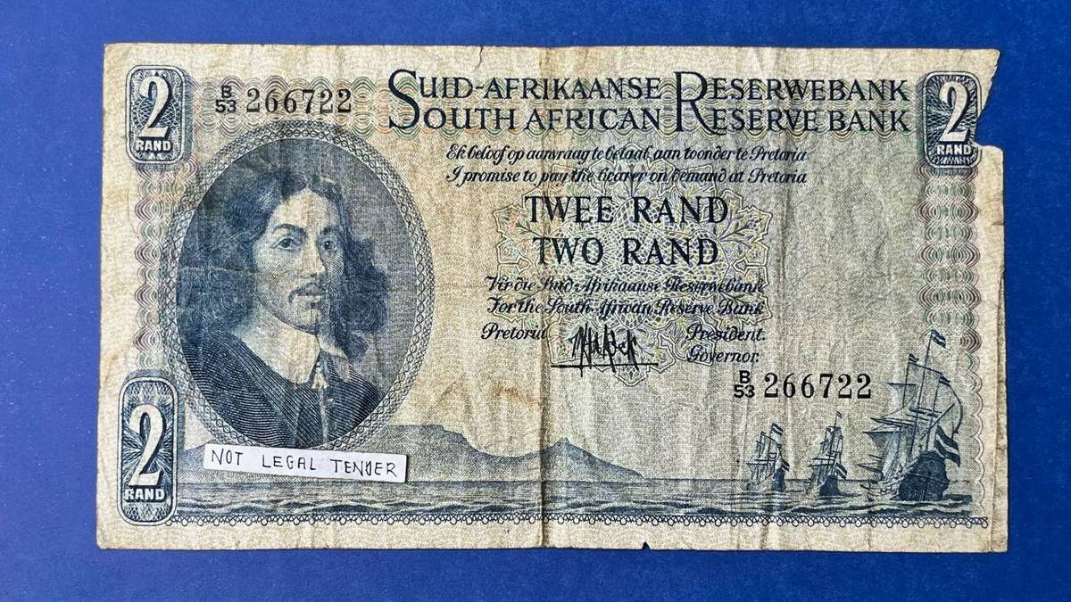  Early Reserve Bank South African Banknote  MH de Kock  R2