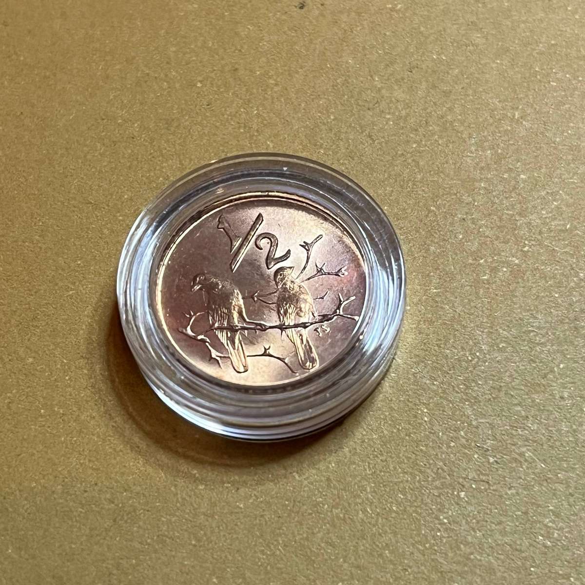 1970 South Africa ½ Cent  Superb Prooflike Example in Capsule 