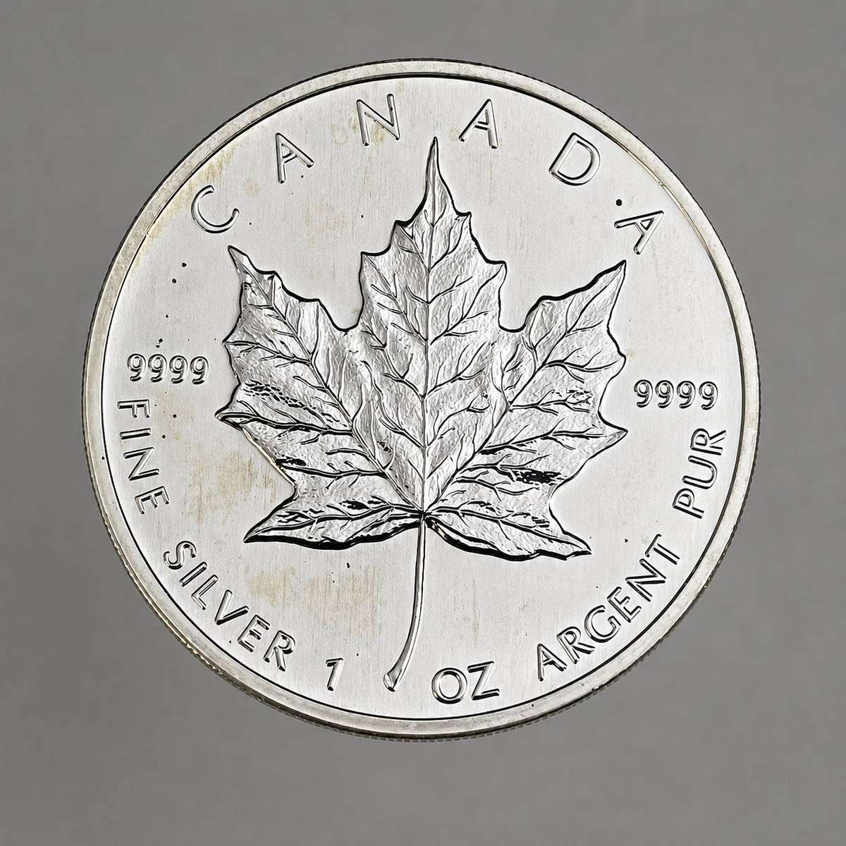  Canada Elizabeth II 1999 Silver Maple Leaf 5 Dollars 1 oz .9999 Fine Silver