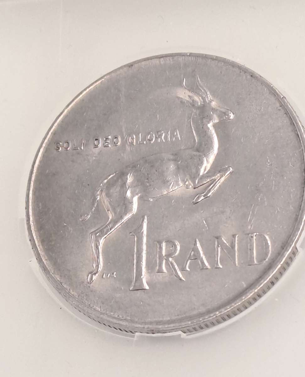 1990 South Africa 1 Rand Pieter W. Botha -SANGS Graded AU55