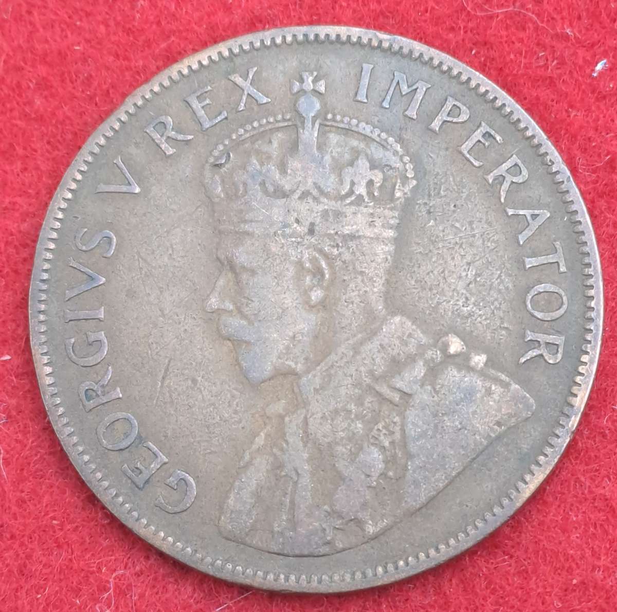 1934 South Africa 1 Penny George V 1D 1934