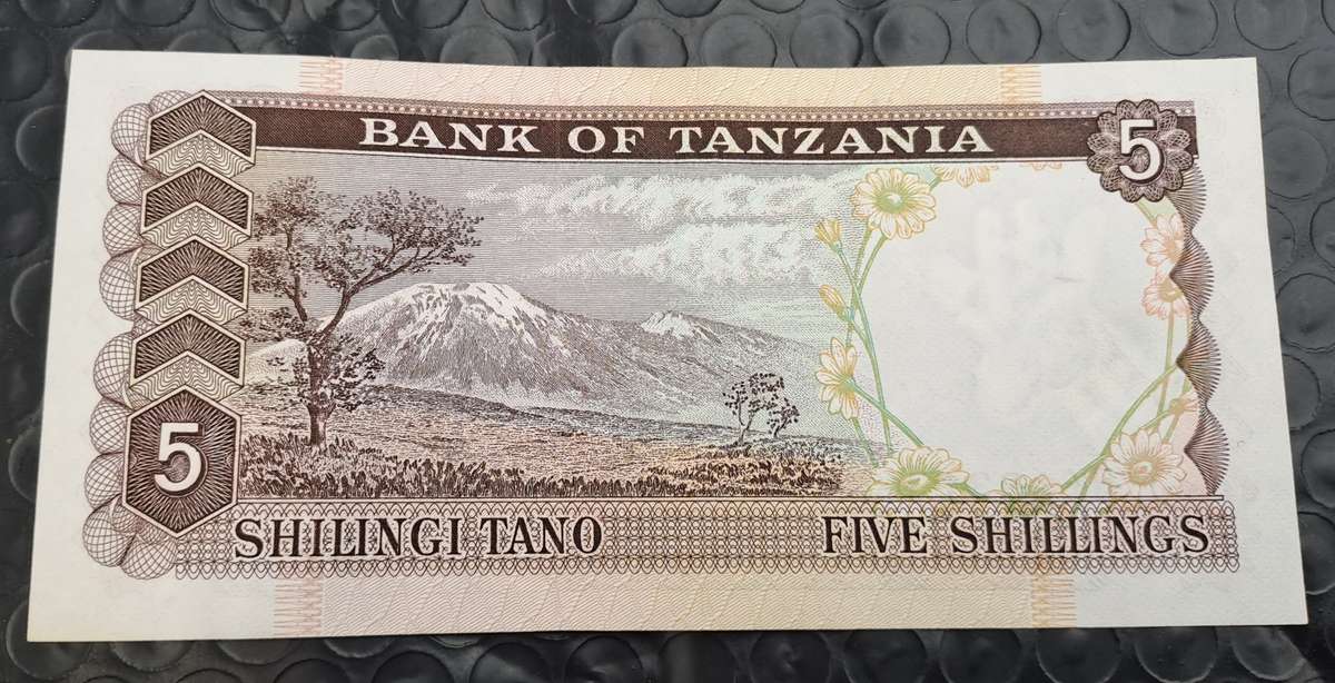 1966  Tanzania  5 Shillings Bank Note-UNC