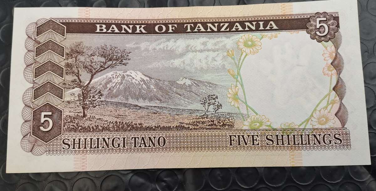 1966  Tanzania  5 Shillings Bank Note-UNC