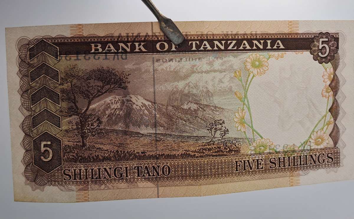 1966  Tanzania  5 Shillings Bank Note-UNC