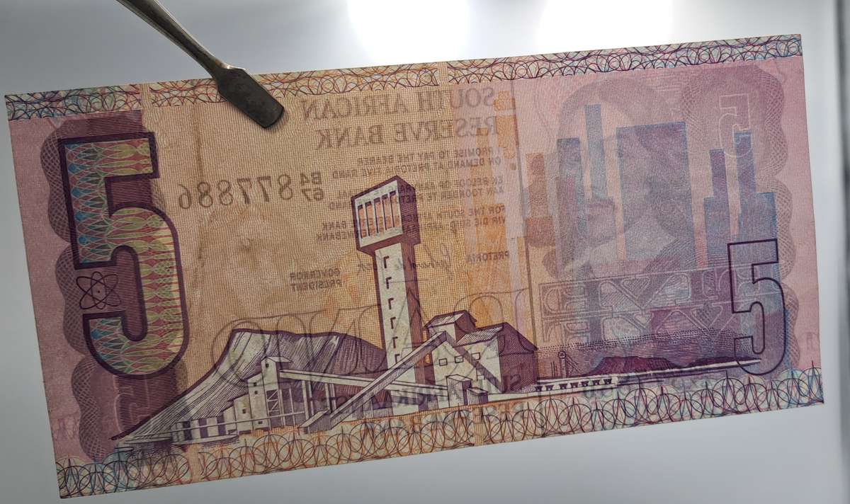 1984 South Africa 5 Rand Bank Note -GPC de Kock 2nd Issue Excellent condition