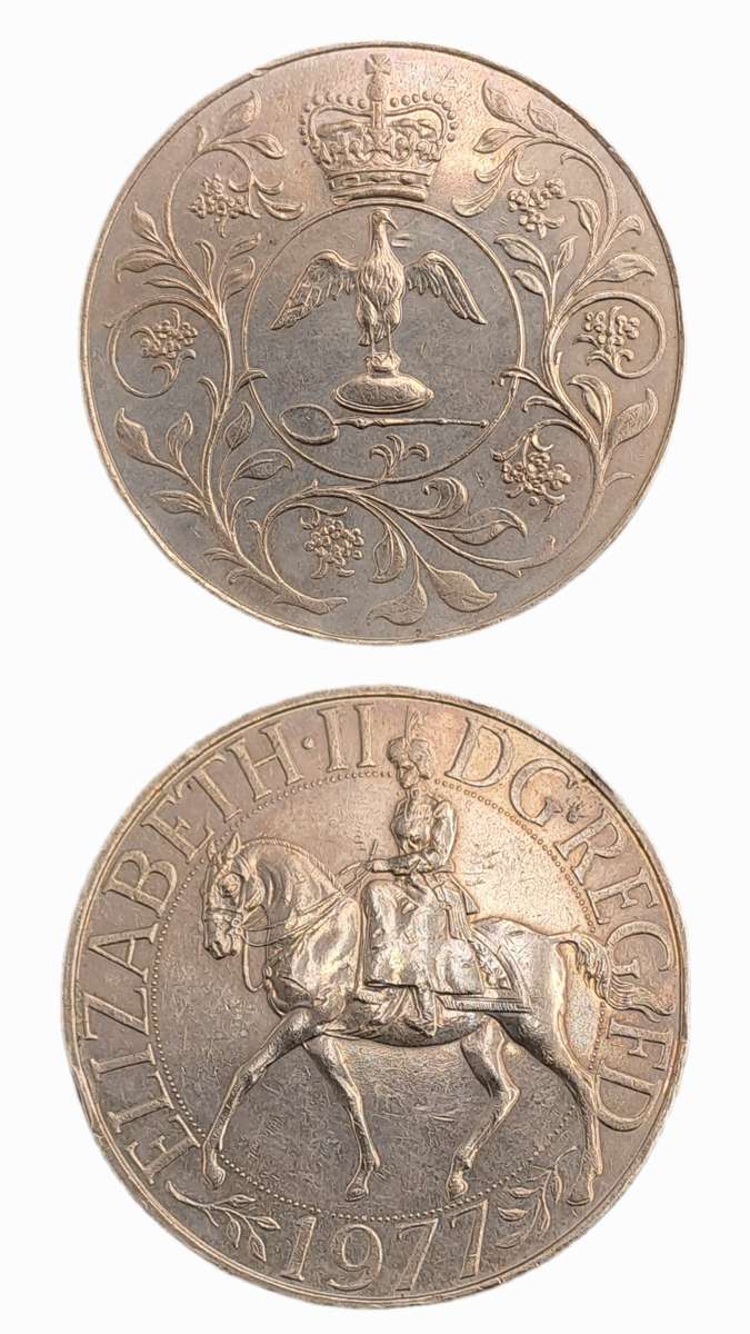 1977 United Kingdom 25 New Pence - Elizabeth II Silver Jubilee
