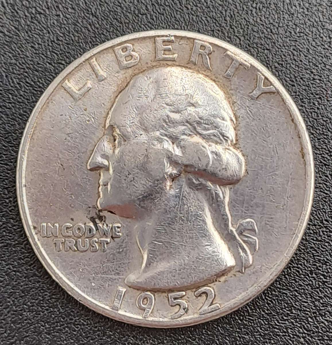 1952 United States .900 silver ¼ Dollar "Washington Silver Quarter"