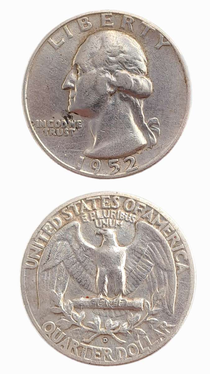 1952 United States .900 silver ¼ Dollar "Washington Silver Quarter"