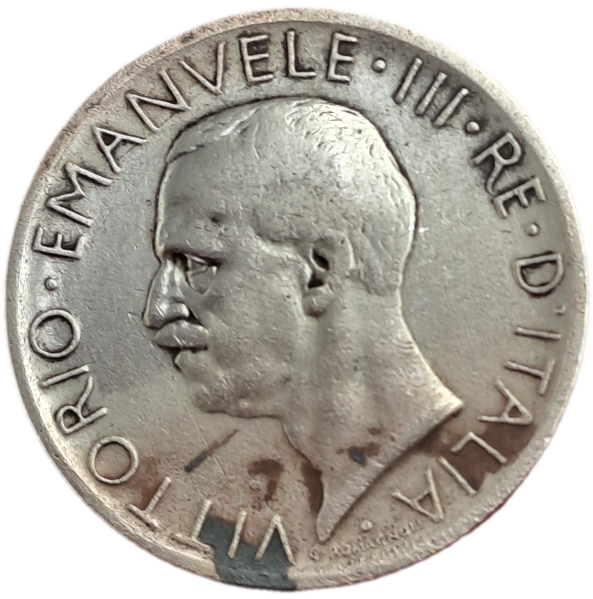1929 ITALY 5 Lire (.835 SILVER ) - Victor Emmanuel III