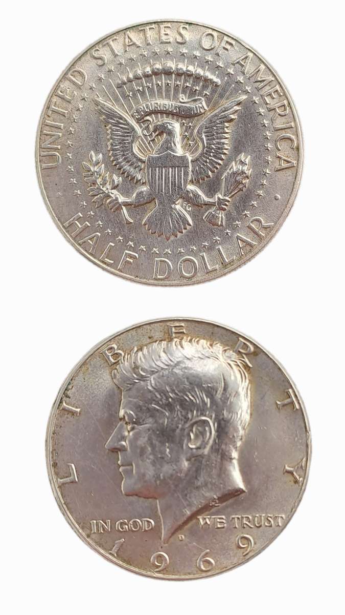 1969 United States SILVER ½ Dollar "Kennedy Half Dollar" 40% Silver