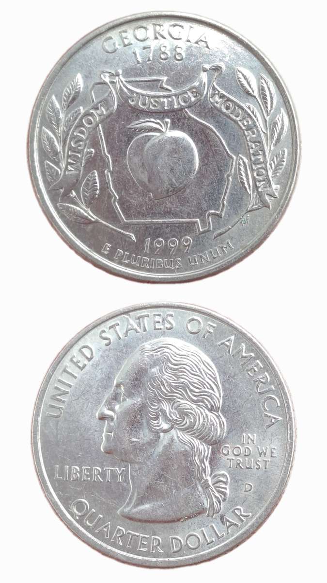 1999 United States  ¼ Dollar "Washington Quarter" Georgia