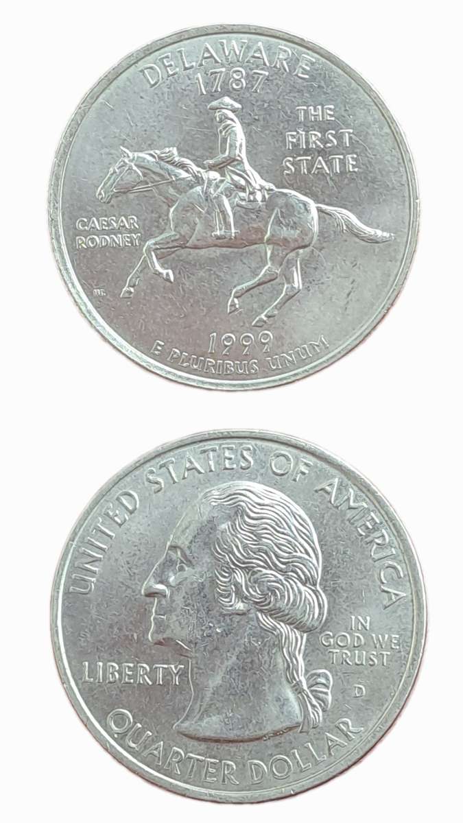 1999 United States ¼ Dollar "Washington Quarter" Delaware
