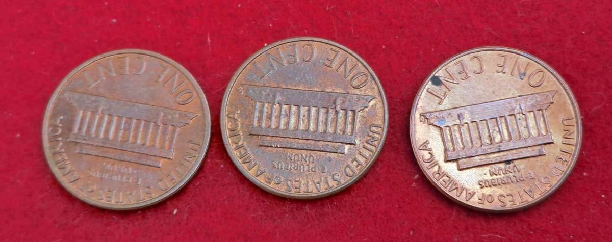 1979 ,1981 and 1982 United States 1 Cent Coins "Lincoln Memorial Cent" (bid is for all 3)