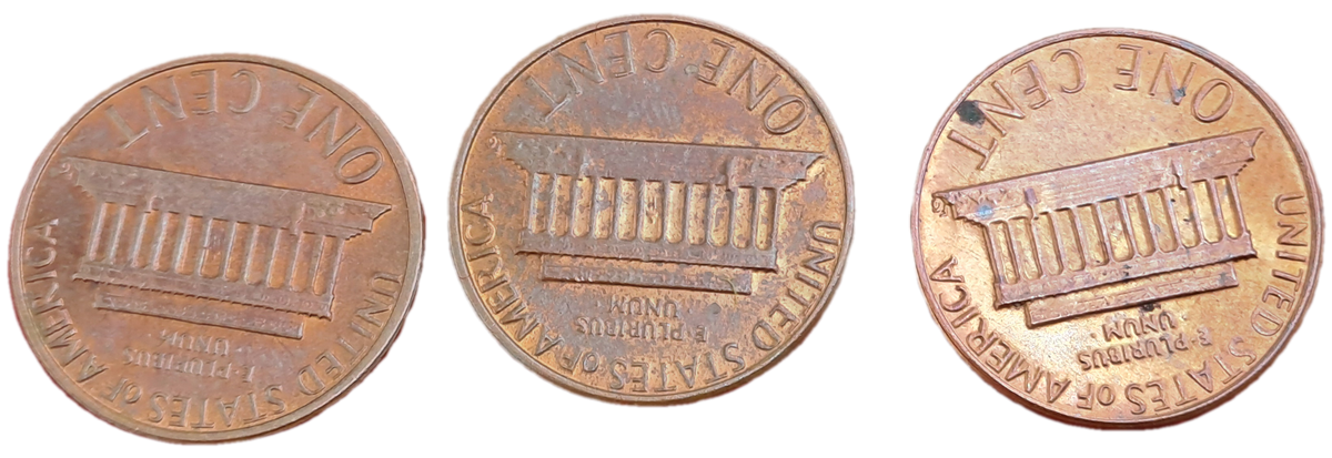 1979 ,1981 and 1982 United States 1 Cent Coins "Lincoln Memorial Cent" (bid is for all 3)