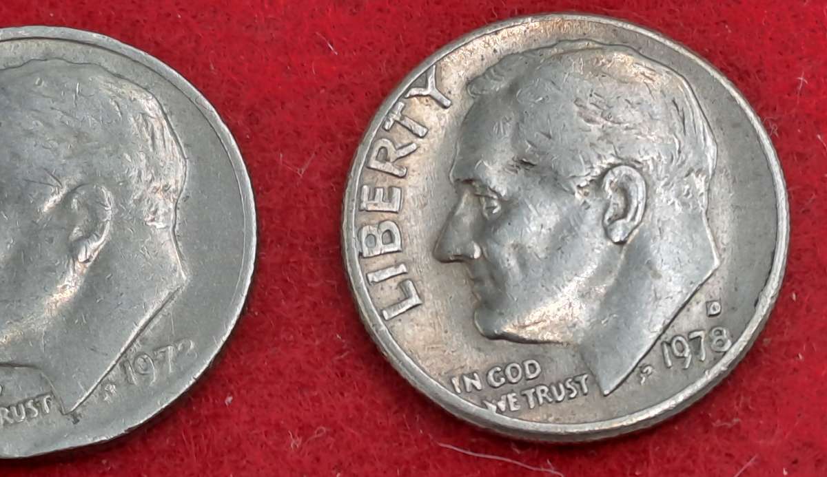 1972 and 1978(D) United States 1 Dime  Coins Roosevelt Dime (bid is for Both)