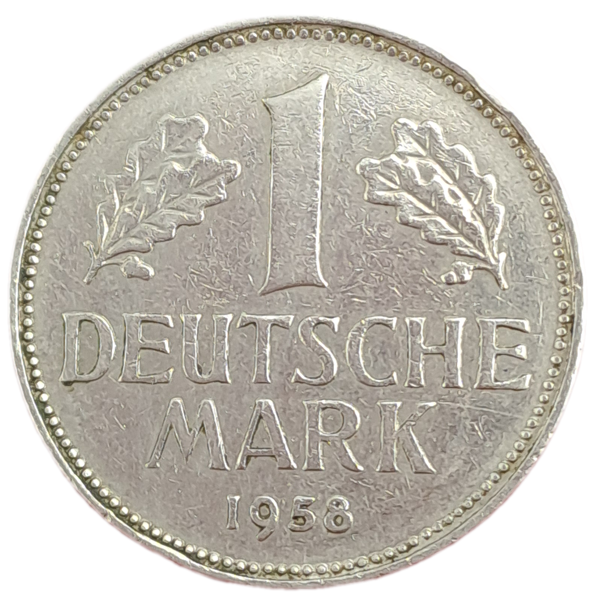1958 Federal Republic of Germany 1 Mark (J)