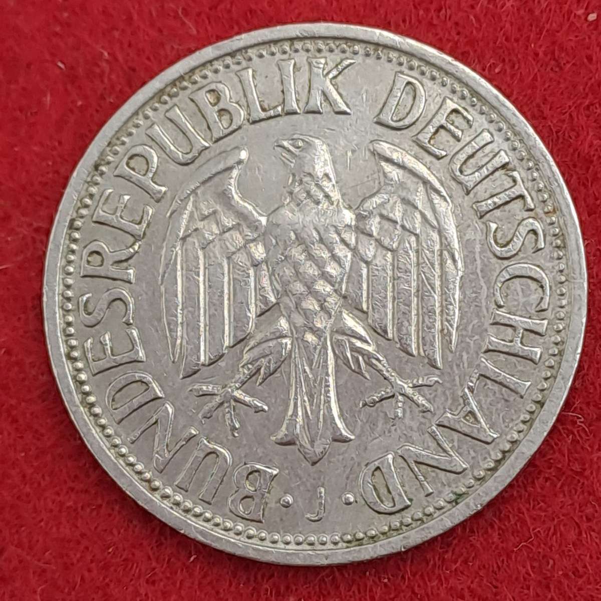 1958 Federal Republic of Germany 1 Mark (J)