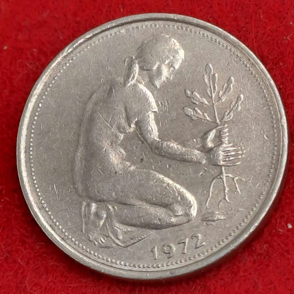 1972 and 1974 Germany 50 Pfennigs coins