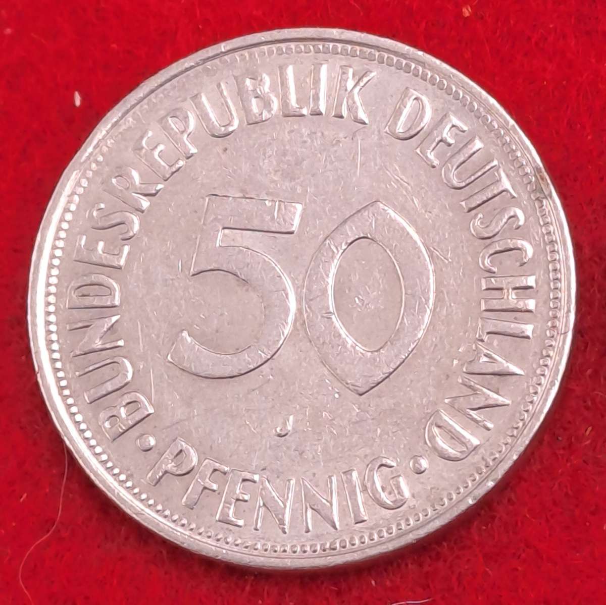 1972 and 1974 Germany 50 Pfennigs coins
