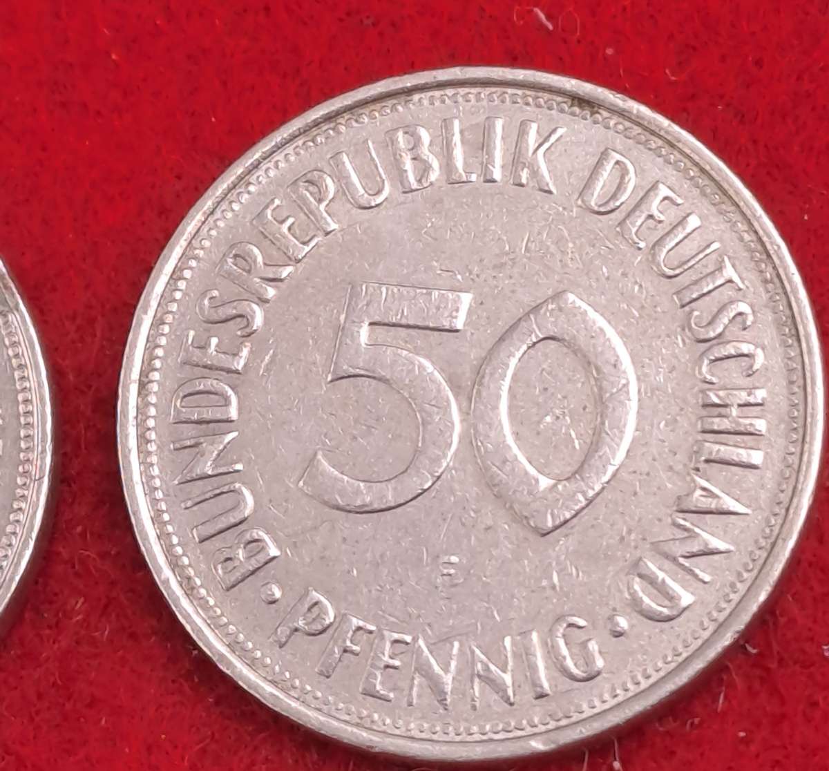 1972 and 1974 Germany 50 Pfennigs coins