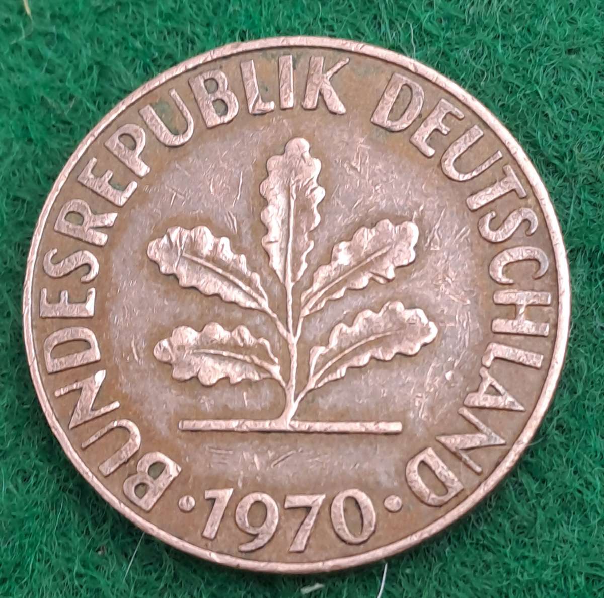 1970(J) Germany 2 Pfennigs coin