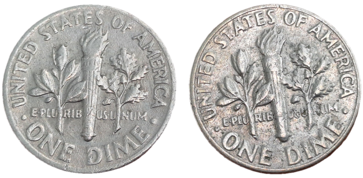 1972 and 1978(D) United States 1 Dime  Coins Roosevelt Dime (bid is for Both)