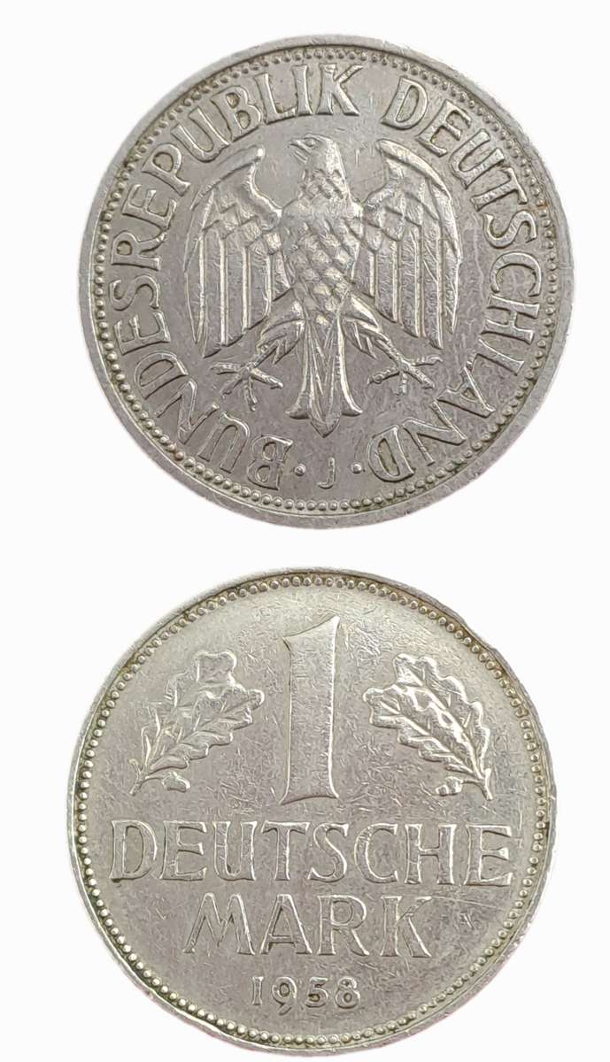 1958 Federal Republic of Germany 1 Mark (J)
