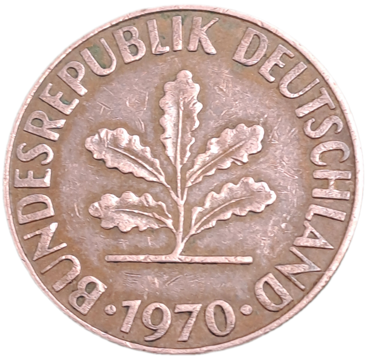 1970(J) Germany 2 Pfennigs coin