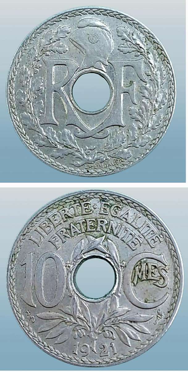 1921 France 10 Centimes