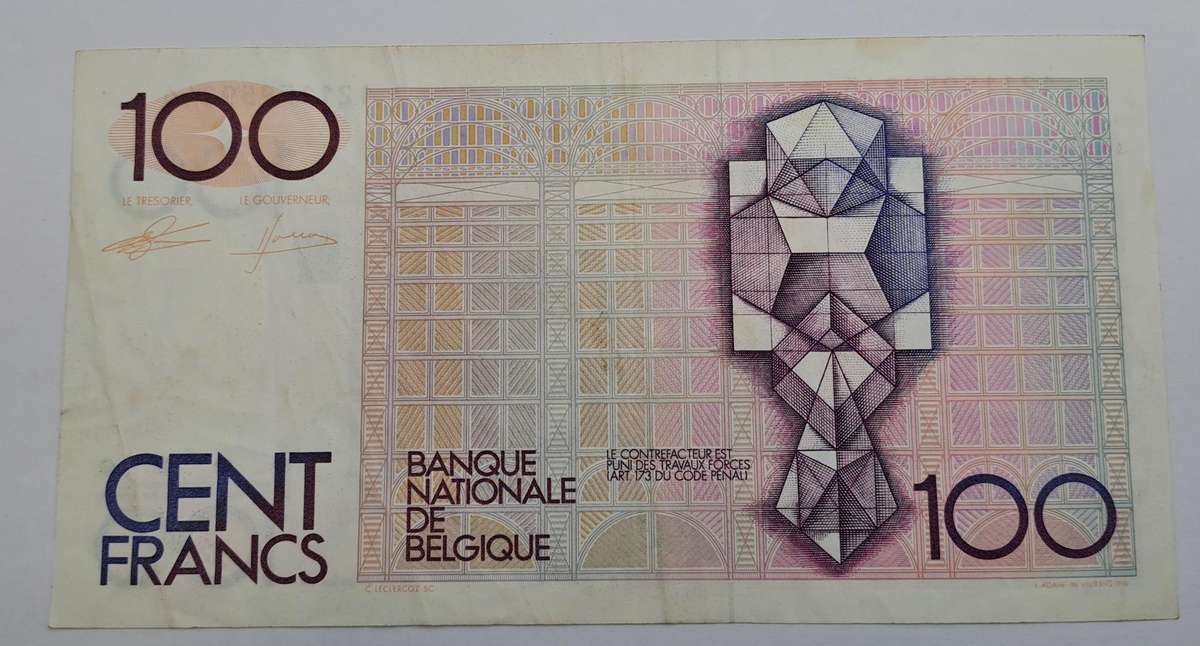 1986-1989 Belgium 100 Francs-Bank Note